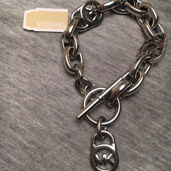michael kors silver link bracelet